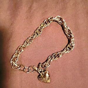Silvertone Heart Bracelet.